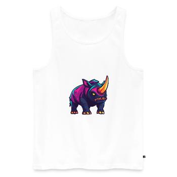 Rhino Halloween Bande dessinée Zombie - Débardeur bio Premium Homme - blanc - Devant - Michal (187cm)