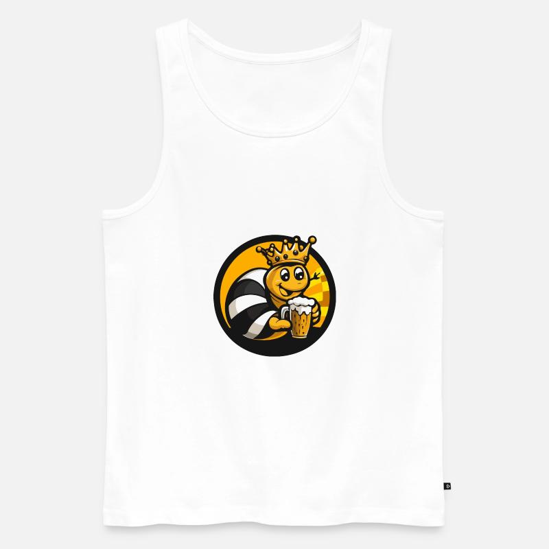 Schnecke Bier Comic - Männer Premium Bio Tank Top - Weiß