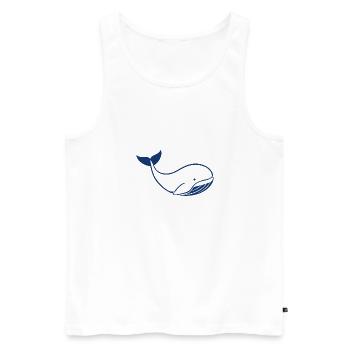 Baby Whale - Men's Premium Organic Tank Top - white - Front - AI Model Male 178 light (178cm)