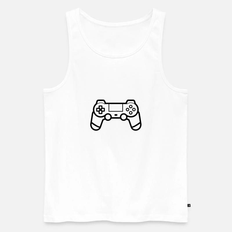 Videospiel-Controller - Männer Premium Bio Tank Top - Weiß