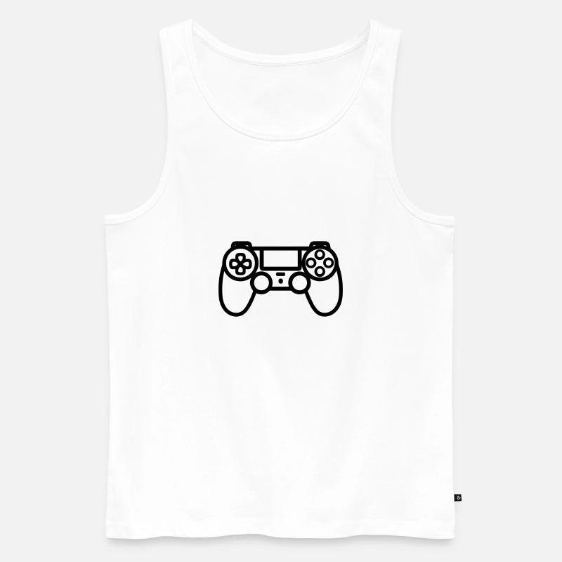 Videospiel-Controller - Männer Premium Bio Tank Top - Weiß