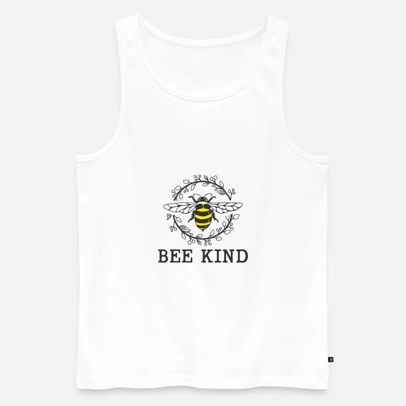 bee kind biene - Männer Premium Bio Tank Top - Weiß