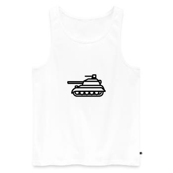 tank - Men's Premium Organic Tank Top - white - Front - AI Model Male 178 light (178cm)