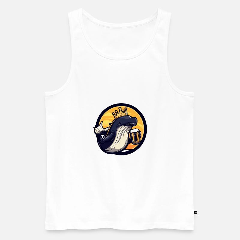 Wal Bier Comic - Männer Premium Bio Tank Top - Weiß