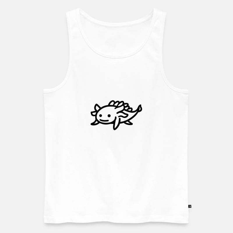 Axolotl - Männer Premium Bio Tank Top - Weiß