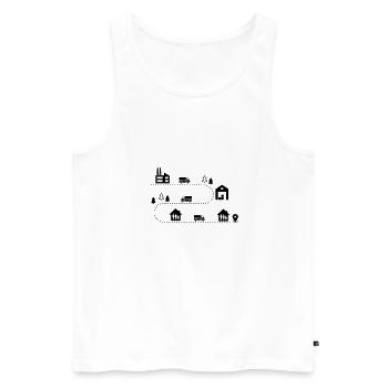 Logistik - Männer Premium Bio Tank Top - Weiß - Vorne - AI Model Male 178 light (178cm)