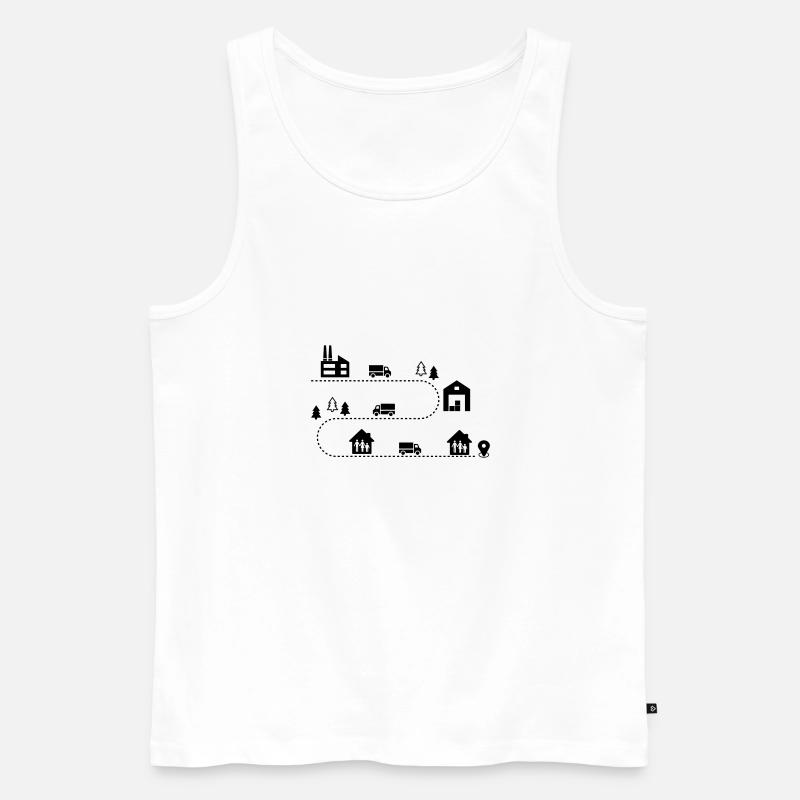 Logistik - Männer Premium Bio Tank Top - Weiß