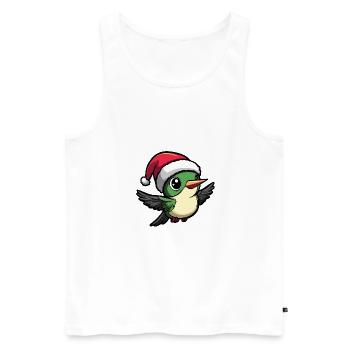 Hummingbird Bird Christmas Christmas - Men's Premium Organic Tank Top - white - Front - Michal (187cm)