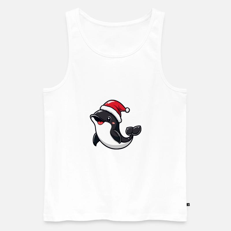 Wal Weihnachten Niedlich - Männer Premium Bio Tank Top - Weiß