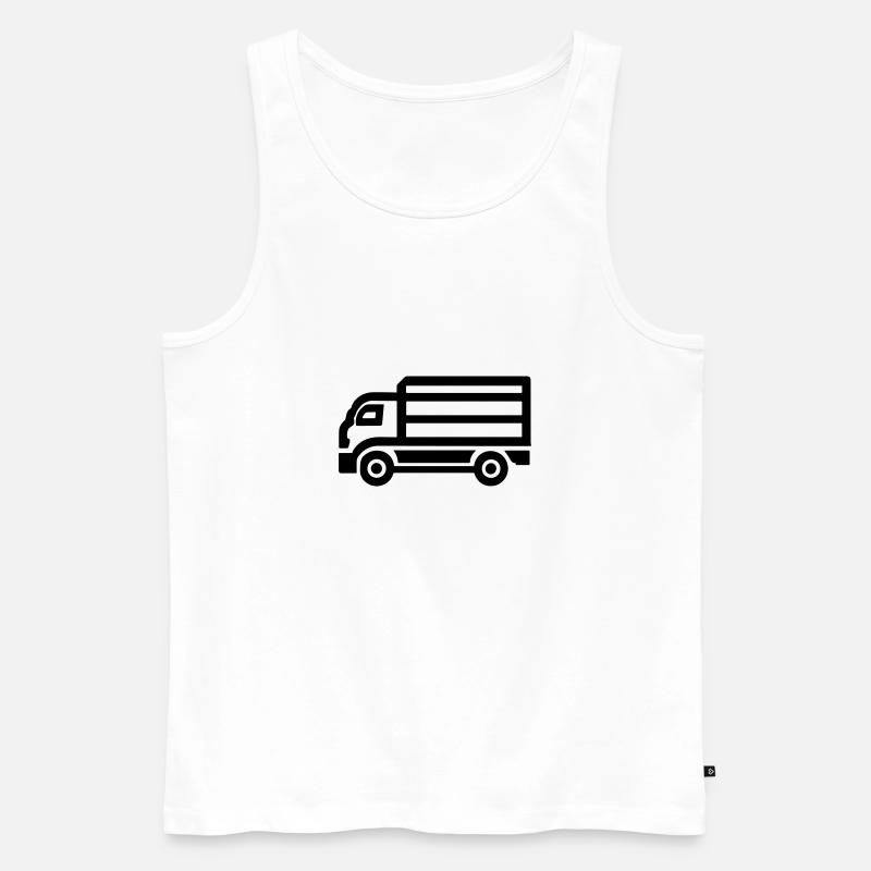 Lkw - Männer Premium Bio Tank Top - Weiß