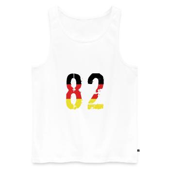 Maillot 82 Numéro Allemagne - Débardeur bio Premium Homme - blanc - Devant - Michal (187cm)
