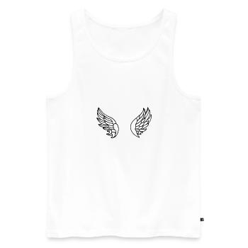 Angel Wings - Men's Premium Organic Tank Top - white - Front - AI Model Male 178 light (178cm)