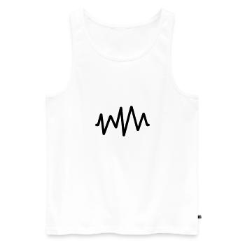 Pulse - Men's Premium Organic Tank Top - white - Front - AI Model Male 178 light (178cm)