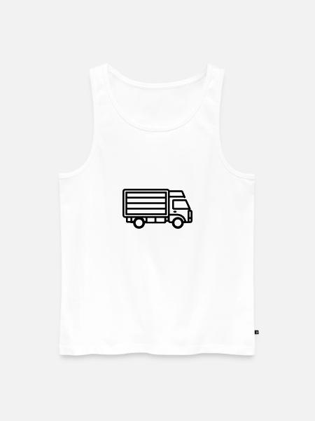 Lkw - Männer Premium Bio Tank Top - Weiß