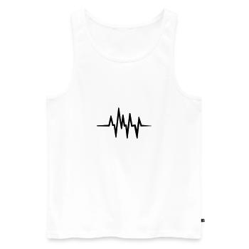 Heartbeat - Men's Premium Organic Tank Top - white - Front - AI Model Male 178 light (178cm)