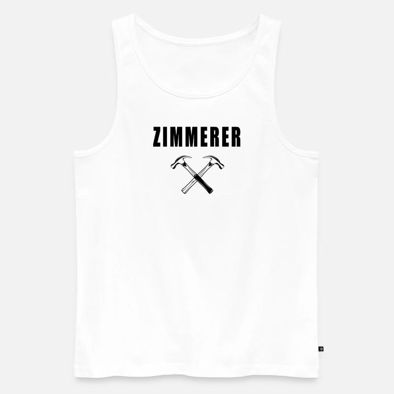 Zimmerer - Männer Premium Bio Tank Top - Weiß