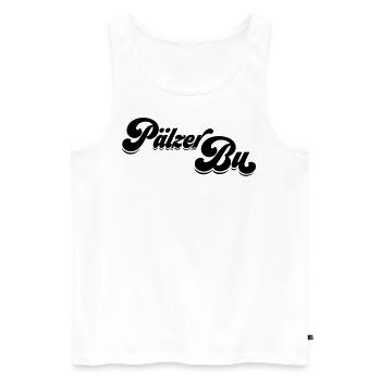 Pälzer Bu - Männer Premium Bio Tank Top - Weiß - Vorne - AI Model Male 178 light (178cm)