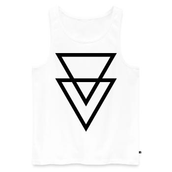 Triangles Symbols Vector - Men's Premium Organic Tank Top - white - Front - Michal (187cm)