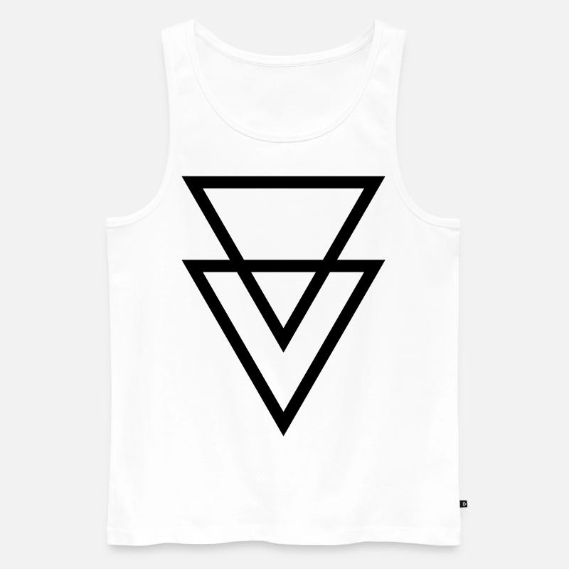 Triangles Symbols Vector - Men's Premium Organic Tank Top - white