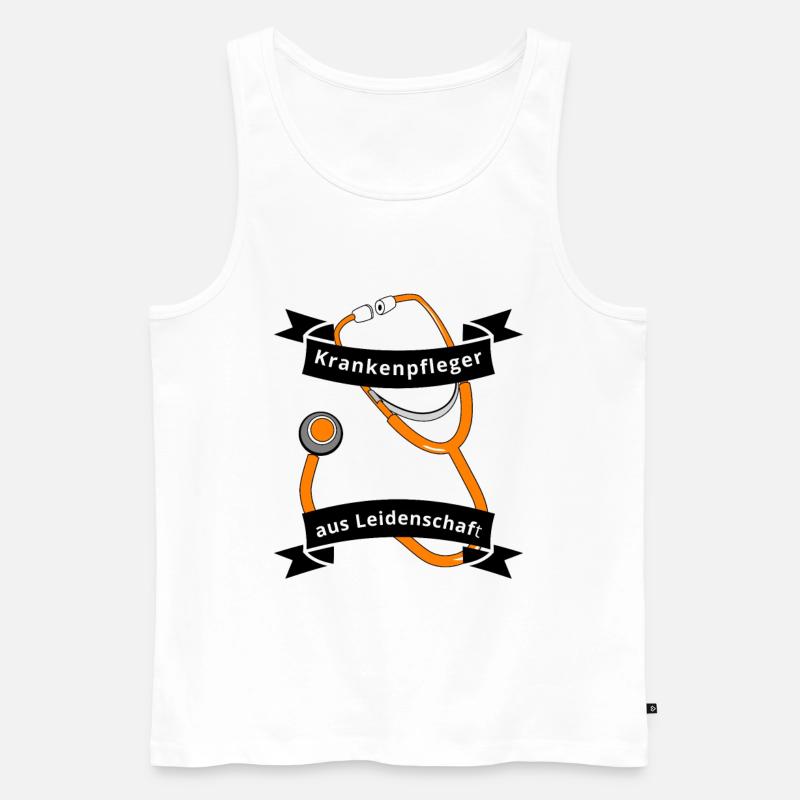 Krankenpfleger aus Leidenschaft - Männer Premium Bio Tank Top - Weiß