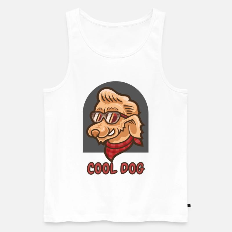 Cool Dog - Männer Premium Bio Tank Top - Weiß