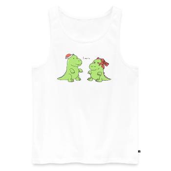 petits dinosaures - je rawr et - Débardeur bio Premium Homme - blanc - Devant - AI Model Male 178 light (178cm)