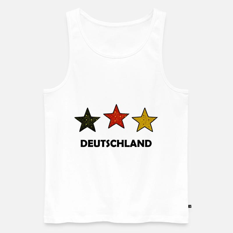 Die deutschen Sterne - Männer Premium Bio Tank Top - Weiß