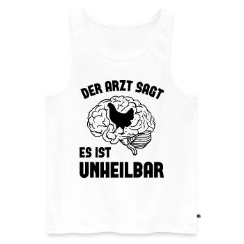 Der arzt sagt es ist unheilbar 2 - - Männer Premium Bio Tank Top - Weiß - Vorne - Michal (187cm)