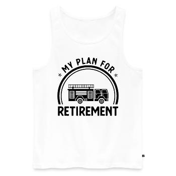 My Plan for Retirement 1 - - Men's Premium Organic Tank Top - white - Front - AI Model Male 178 light (178cm)