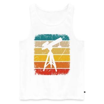 Vintage Square and Astronomy - - Men's Premium Organic Tank Top - white - Front - Michal (187cm)