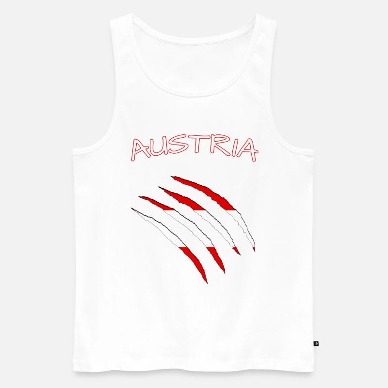 Austria Risse - Männer Premium Bio Tank Top - Weiß