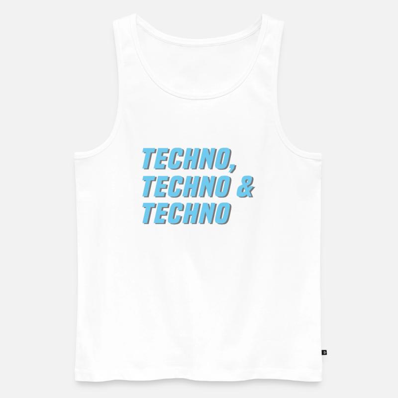 Techno Techno Techno - Débardeur bio Premium Homme - blanc