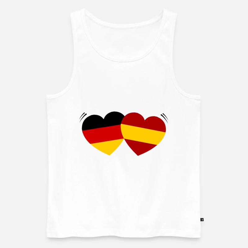 Ein spanisch deutsches Paar - Männer Premium Bio Tank Top - Weiß