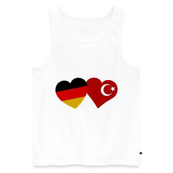 Le partenariat turco-allemand - Débardeur bio Premium Homme - blanc - Devant - Michal (187cm)