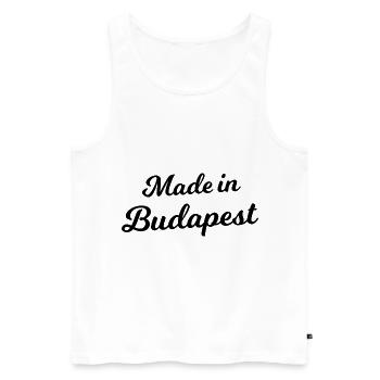 Ungarn Budapest - Männer Premium Bio Tank Top - Weiß - Vorne - AI Model Male 178 light (178cm)