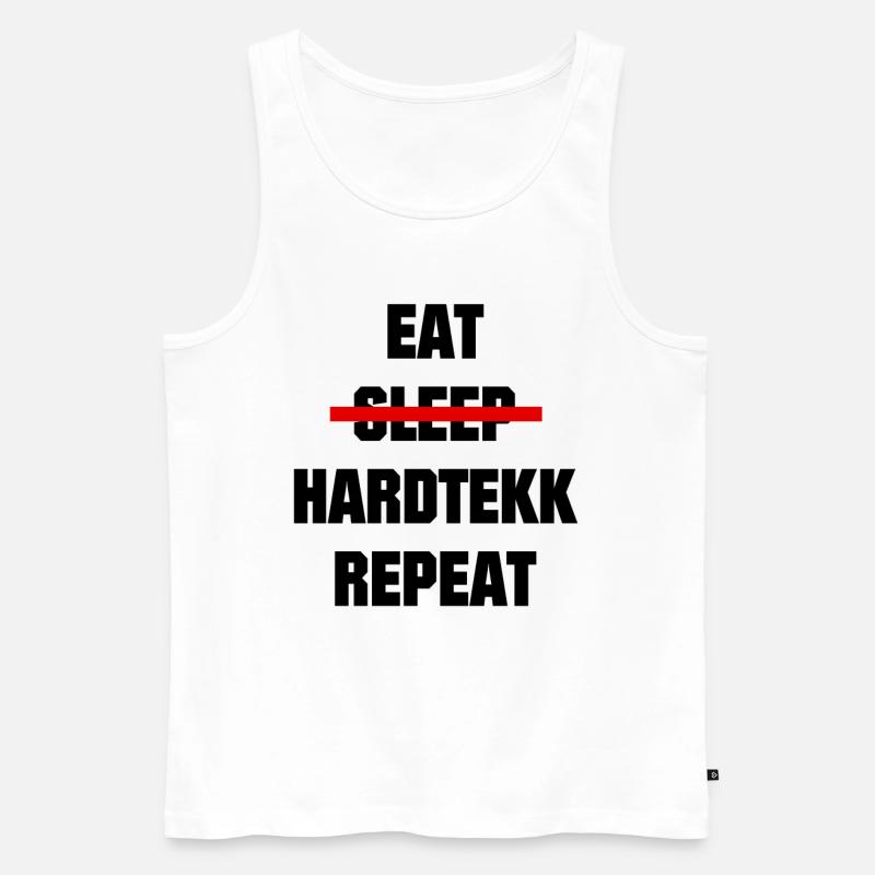 Hardtekk - Merch - Tekk - Geschenk - Männer Premium Bio Tank Top - Weiß