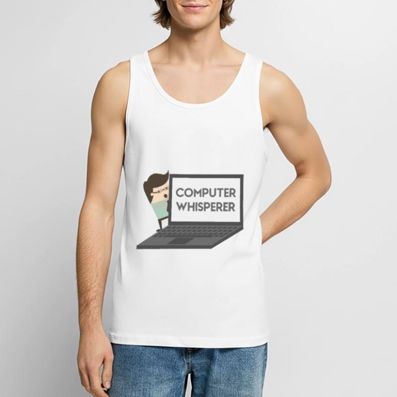 Computer Whisperer Programmer Computer Scientist Men's Premium Organic Tank Top