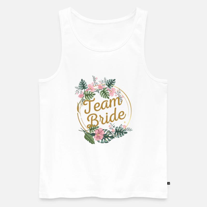 Team Bride - Männer Premium Bio Tank Top - Weiß