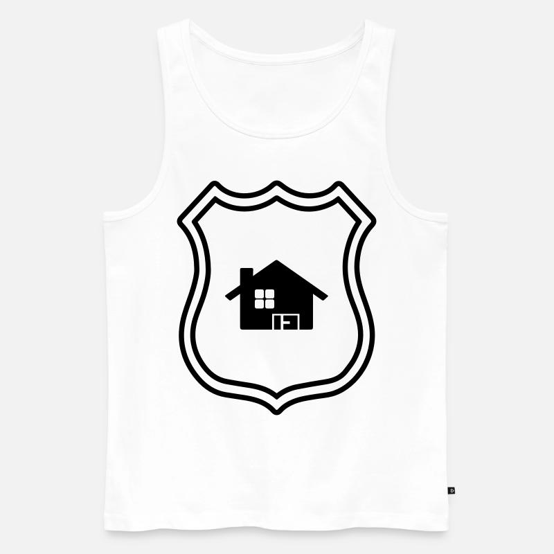 Haus Symbol Wappen - Männer Premium Bio Tank Top - Weiß