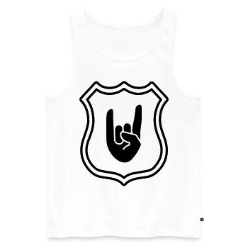 Symbole des armoiries du parti - Débardeur bio Premium Homme - blanc - Devant - Michal (187cm)