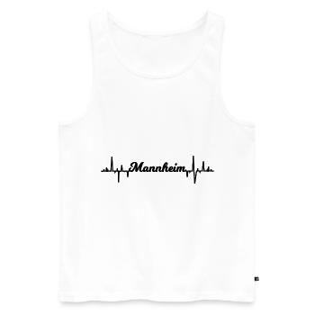 Les Mannheimer - Débardeur bio Premium Homme - blanc - Devant - AI Model Male 178 light (178cm)