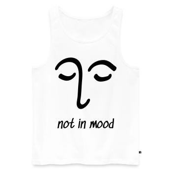Face Not in Mood Drawing Eye Gift - Men's Premium Organic Tank Top - white - Front - Michal (187cm)