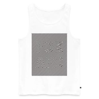 fck afd black and white - Débardeur bio Premium Homme - blanc - Devant - AI Model Male 178 light (178cm)
