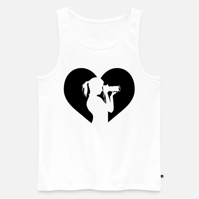 Fotografin - Männer Premium Bio Tank Top - Weiß