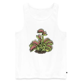 Carnivorous Plant Venus Flytrap - Men's Premium Organic Tank Top - white - Front - AI Model Male 178 light (178cm)