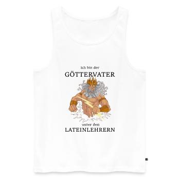 Lateinlehrer Jupiter Göttervater Lehrer Latein - Männer Premium Bio Tank Top - Weiß - Vorne - Michal (187cm)