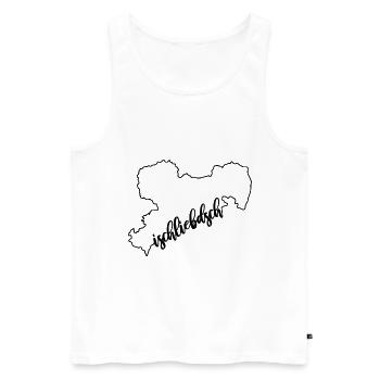 I love you in Saxon Saxony T-Shirt Fun - Men's Premium Organic Tank Top - white - Front - AI Model Male 178 light (178cm)