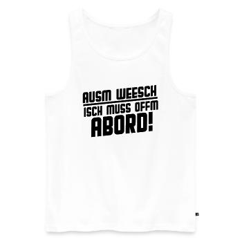 Sachsen sächsisch lustige Klo Sprüche Dialekt - Männer Premium Bio Tank Top - Weiß - Vorne - Michal (187cm)