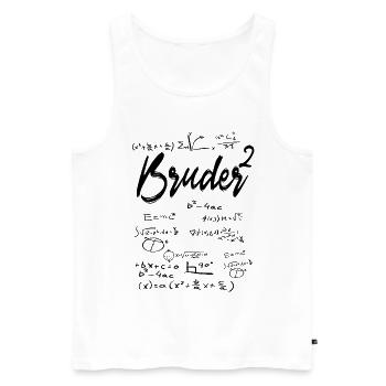 Bruder hoch 2 Bruder Quadrat Zwillinge Physiker - Männer Premium Bio Tank Top - Weiß - Vorne - Michal (187cm)