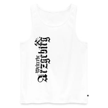 Welterbe Arzgebirg Erzgebirge Erzgebirger Sachsen - Männer Premium Bio Tank Top - Weiß - Vorne - Michal (187cm)